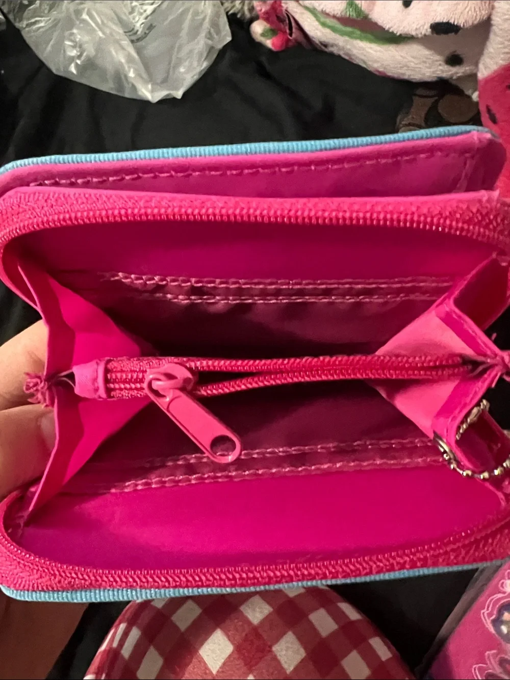 NWT Y2K Dora the Explorer Canvas Zip Wallet with Blue Trim